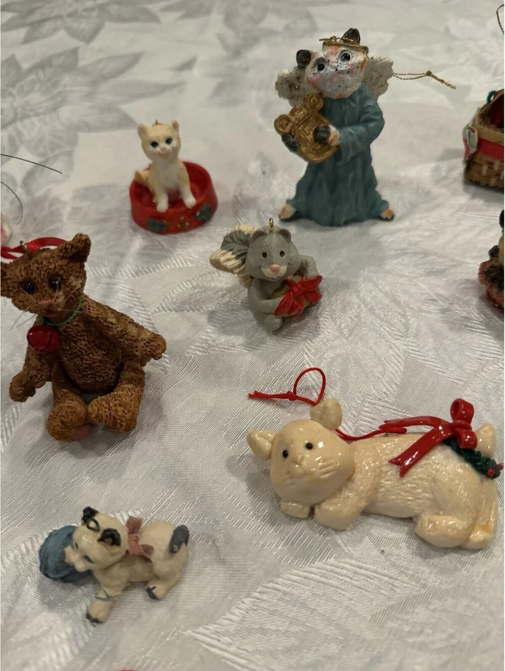 Christmas Ornaments Cat Theme Lot Of  19